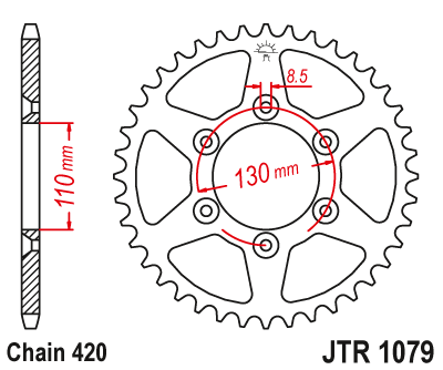 Zębatka Tylna JT JTR1079.62