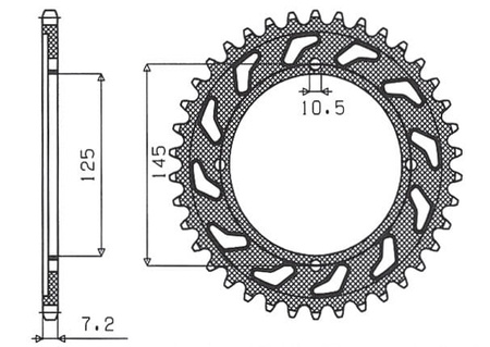 Zębatka Tylna Sunstar SUNR1-2539-59