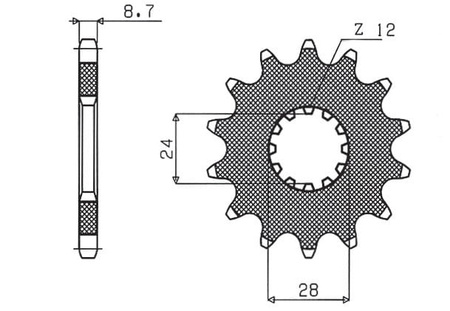 Zębatka Przednia Sunstar SUNF516-18
