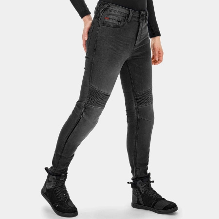 Damskie Jeansy Motocyklowe SHIMA ZENITH LADY czarny dżins