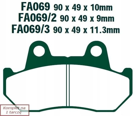 Klocki Hamulcowe EBC FA069/3V