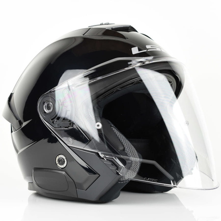 Kask Motocyklowy Otwarty LS2 OF618 VERSO II SOLID BLACK GLOSS