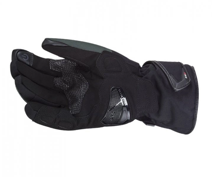 Rękawice skórzane LS2 SNOW MAN GLOVES Czarne Zielone