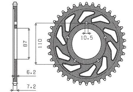 Zębatka Tylna Sunstar SUNR1-4386-48