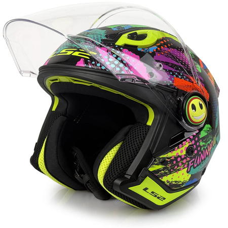 Kask Otwarty LS2 OF622 FUNNY JOY S kolorowy błyszczący