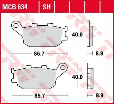 Klocki Hamulcowe TRW MCB634SH
