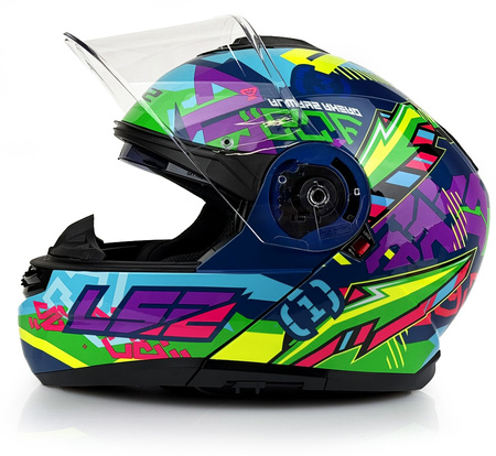 Kask Szczękowy LS2 FF908 STROBE II SVENT BLUE GREEN