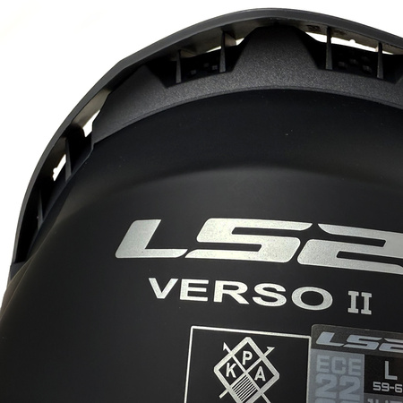 Kask Otwarty LS2 OF618 VERSO II SOLID czarny matowy