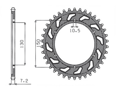 Zębatka Tylna Sunstar SUNR1-4598-47