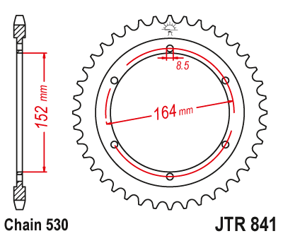 Zębatka Tylna JT JTR841.42