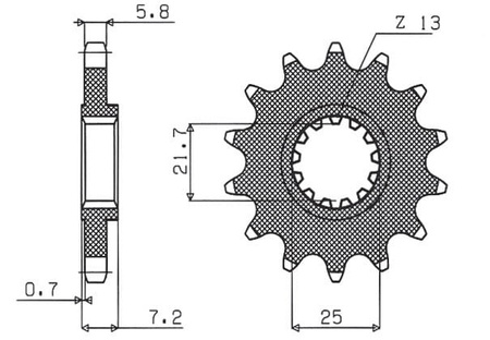 Zębatka Przednia Sunstar SUNF373-16