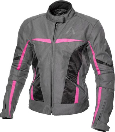Kurtka Motocyklowa Damska ADRENALINE LOVE RIDE 2.0 PPE szary różowy