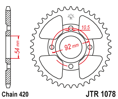Zębatka Tylna JT JTR1078.47