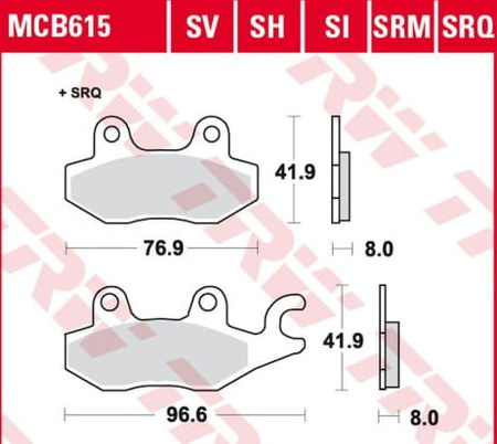 Klocki Hamulcowe TRW MCB615TRQ