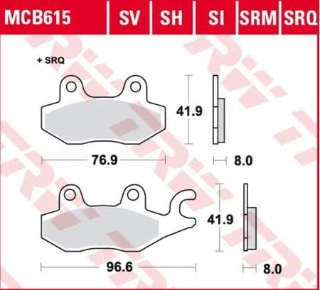 Klocki Hamulcowe TRW MCB615SV