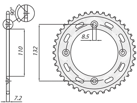 Zębatka Tylna Sunstar SUNR1-2481-49