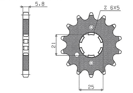 Zębatka Przednia Sunstar SUNF315-16
