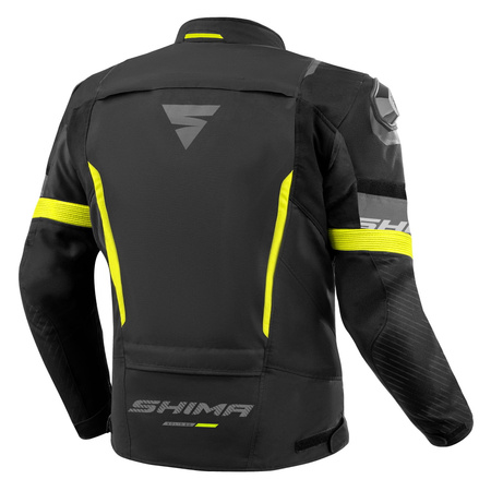Kurtka Motocyklowa Męska SHIMA SOLID 2.0 BLK/FLUO