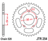 Zębatka Tylna JT JTR254.37