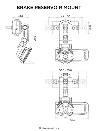 QUAD LOCK PODSTAWA MOCOWANA NA ZBIORNICZKU HAMULCOWYM - V2