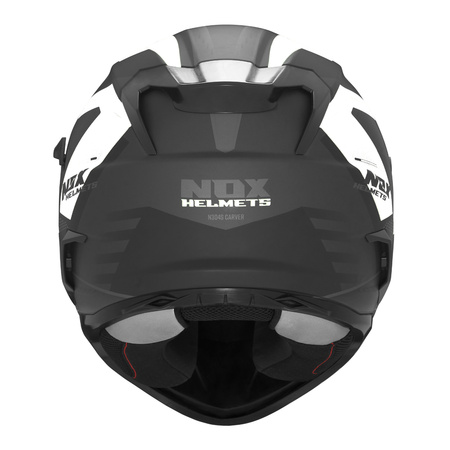 Kask Integralny Motocyklowy NOX N304 CARVER BLACK WHITE
