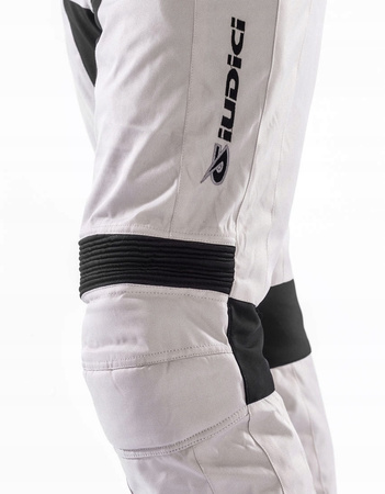 Spodnie Motocyklowe Tekstylne GIUDICI WHITE BLACK