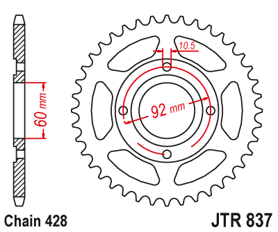 Zębatka Tylna JT JTR837.39
