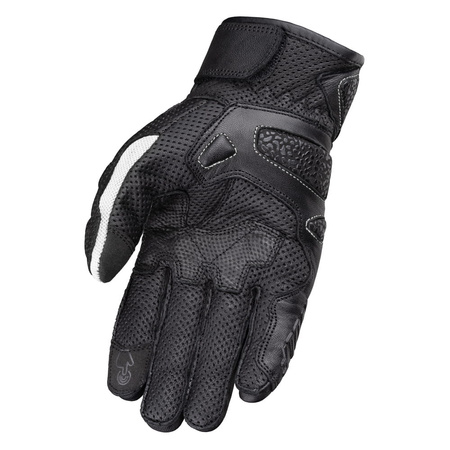 Rękawice Motocyklowe WOLF GOKU AIR WHITE TW67 czarny biały