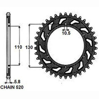Zębatka Tylna Sunstar Aluminiowa SUNR5-3471-45