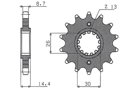 Zębatka Przednia Sunstar SUNF512-17