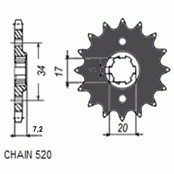 Zębatka Przednia Sunstar SUNF348-12