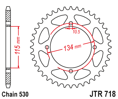 Zębatka Tylna JT JTR718.48