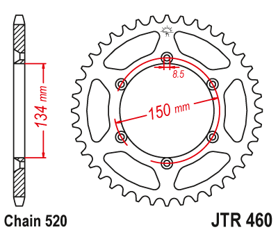 Zębatka Tylna JT JTR460.49