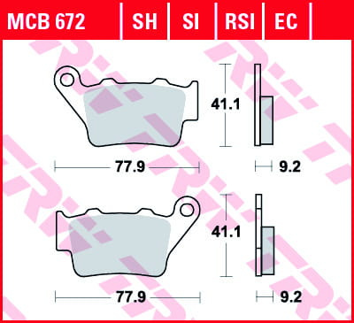 Klocki Hamulcowe TRW MCB672SI
