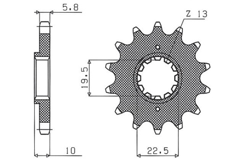 Zębatka Przednia Sunstar SUNF323-15
