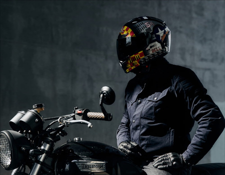 Męska Kurtka Motocyklowa Rebelhorn Hunter Navy Blue