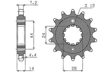 Zębatka Przednia Sunstar SUNF418-17