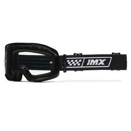 GOGLE IMX ENDURANCE RACE GOG BLACK/WHITE (SZYBA IRIDIUM GOLD + CLEAR)