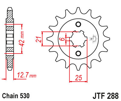 Zębatka Przednia JT JTF288.15