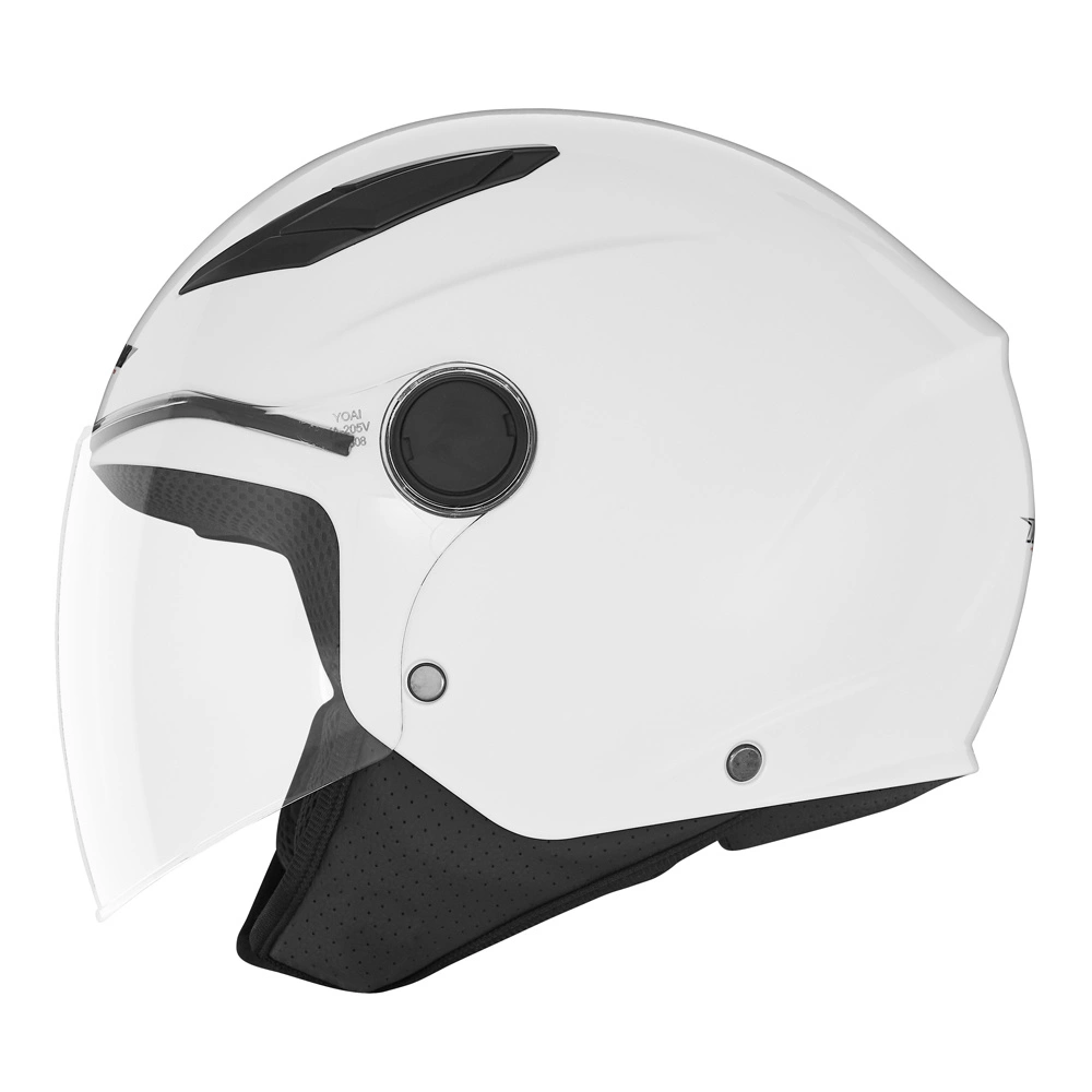 Kask dziecięcy otwarty motocyklowy NOX N710 Biały połysk