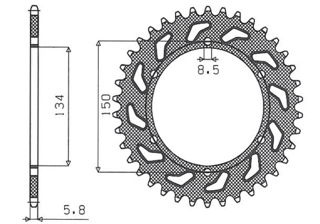 Zębatka Tylna Sunstar SUNR1-3619-48