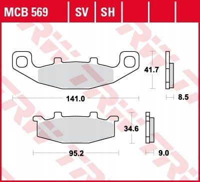 Klocki Hamulcowe TRW MCB569SV