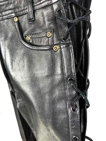 WOLF SPODNIE SKÓRZANE DAMSKIE WO506 BLACK XS