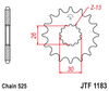 Zębatka Przednia JT JTF1183.17