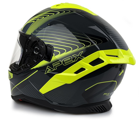 Kask Integralny Apex FI200 MADRID GREY/YELLOW