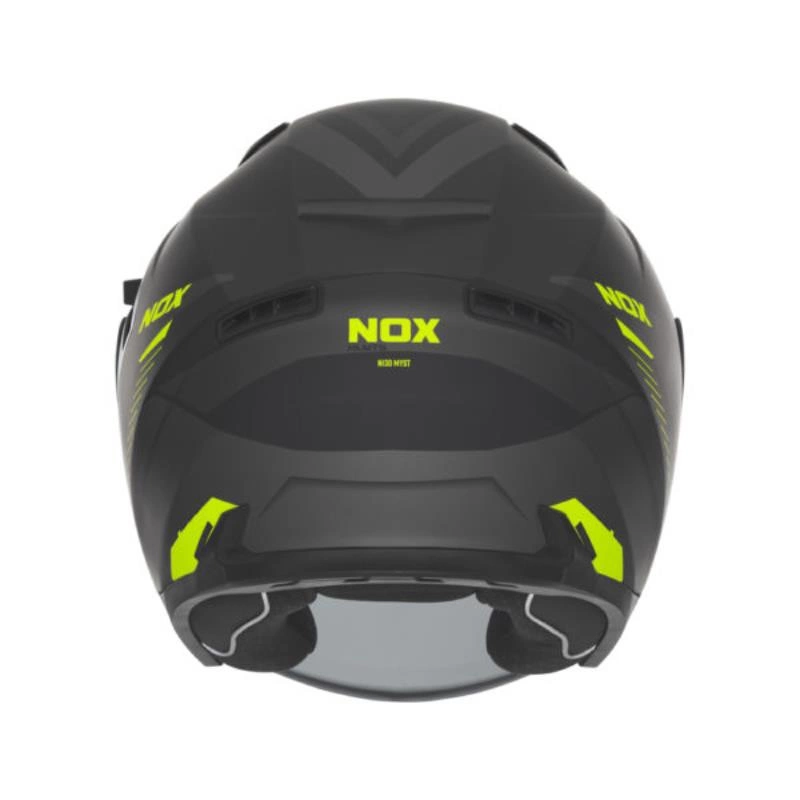 Kask otwarty motocyklowy NOX MYST Czarno-żółty mat