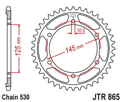 Zębatka Tylna JT JTR865.44