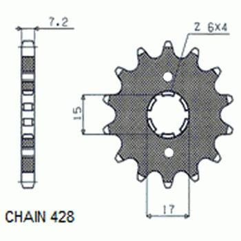 Zębatka Przednia Sunstar SUNF202-14