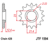 Zębatka Przednia JT JTF1594.15