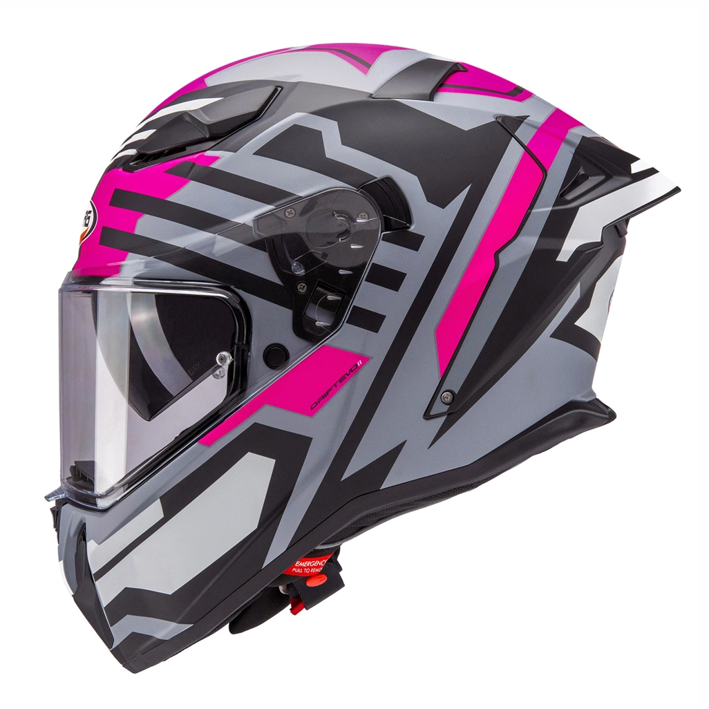 Kask integralny motocyklowy CABERG DRIFT EVO II HORIZON Szaro-czarno-różowy